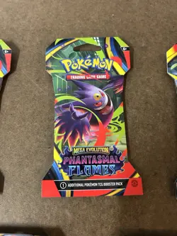 Lot Of 5 Pokemon TCG Mega Evolution Phantasmal Flames Booster Pack Lot - 5 Packs - Image 4