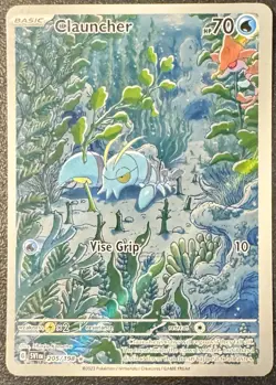Clauncher 205/198 Scarlet & Violet Base Illustration Rare Full Art Pokemon - Image 1