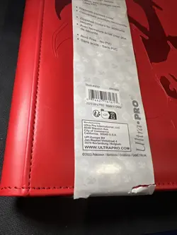 Ultra Pro Pokemon TCG Charizard 9 Pocket Leather Binder Red 360 Card Capacity - Image 2