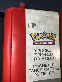 Ultra Pro Pokemon TCG Charizard 9 Pocket Leather Binder Red 360 Card Capacity - Image 3