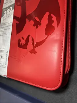 Ultra Pro Pokemon TCG Charizard 9 Pocket Leather Binder Red 360 Card Capacity - Image 5