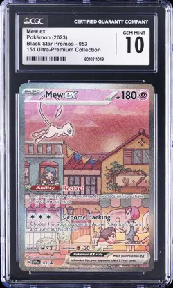 2023 POKEMON BLACK STAR PROMOS #053 MEW EX CGC 10 GEM MINT - Image 1
