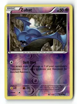Pokemon Card Zubat Reverse Holo LP Generations 30/83 - Image 1
