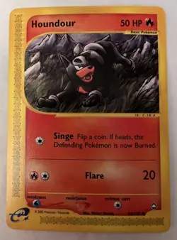 POKEMON AQUAPOLIS NON HOLO HOUNDOUR CARD 86/147 - Image 1