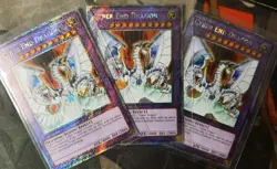 3x Cyber End Dragon RA03-EN156 Platinum Secret Rare Yugioh Playset NM - Image 1
