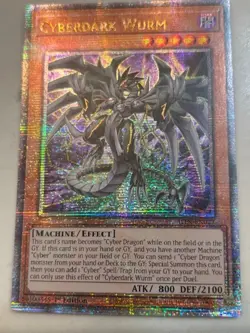 Yugioh 1x Cyberdark Wurm QCR Quarter Century Rare ALIN-EN027 1st Edition NM - Image 1