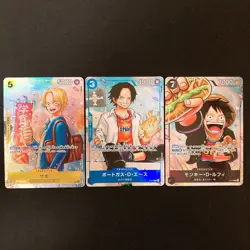 Ace Sabo Monkey D. Luffy P-073/P-074/P-075 Promo Set ONE PIECE Card #50619 - Image 1