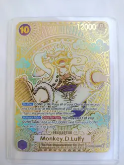 Monkey D. Luffy OP05-119 SP Gold Rare One Piece Card Game English Fist of Divine - Image 1