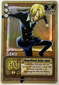 ONE PIECE~TCG~SANJI~GUARDIANO DELLA NAVE~JS-C06~HOLO~NM~ITA~BANDAI~2005 - Image 1