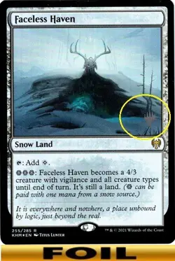 1x - Faceless Haven - PROMO FOIL #255p - Kaldheim - NM MTG - Image 1