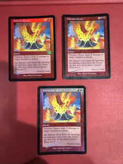 Volcanic Geyser Mtg X3 3x FOIL FNM Promi 6th Edition Hp Heavy Play - Image 1