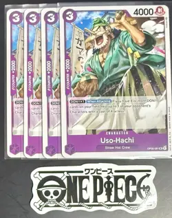 4x One Piece OP05-061 UC Uso-Hachi - English - Regular - Play Set - TCG - NM/M - Image 1