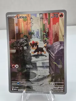 Pokemon Card TCG: Litleo 139/132 Me01: Mega Evolution Illustration Rare (IR) NM - Image 1