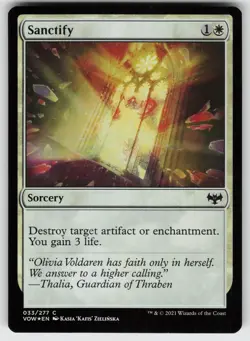 Sanctify Foil C Innistrad: Crimson Vow 33 MTG - Image 1