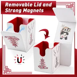 Venssu Chinese Takeout MTG Deck Box, Commander Deck Case Fits 100 Double Sleeved - Image 5