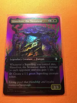 MTG Magic The Gathering Slimefoot, The Stowaway Foil CMM Golgari Borderless - Image 1