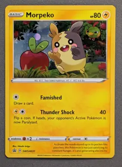 Pokemon TCG Morpeko SWSH031 Holo Black Star Promo NM - Image 1