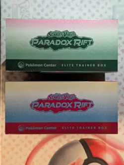 Pokemon Center exclusive Paradox Rift Elite Trainer Box ETB Pair Set Of 2 Sealed - Image 3