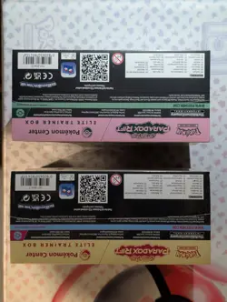 Pokemon Center exclusive Paradox Rift Elite Trainer Box ETB Pair Set Of 2 Sealed - Image 5