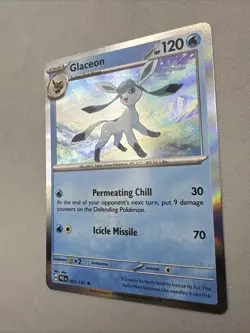 Pokemon TCG * SV Prismatic Evolutions * 025/131 Glaceon Rare Holo * FRESH PK - Image 2