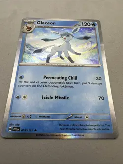 Pokemon TCG * SV Prismatic Evolutions * 025/131 Glaceon Rare Holo * FRESH PK - Image 3