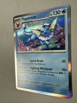 Pokemon TCG * SV Prismatic Evolutions * 022/131 Vaporeon Rare HOLO * FRESH PK - Image 2