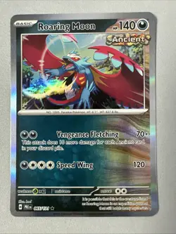 Pokemon TCG * SV Prismatic Evolutions * 065/131 Roaring Moon Rare HOLO * NM - Image 1