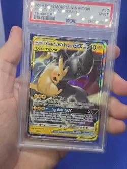 Pokemon Sun & Moon Team Up Pikachu & Zekrom GX Tag Team 33/181 Ultra Rare PSA 9 - Image 2