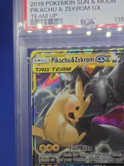 Pokemon Sun & Moon Team Up Pikachu & Zekrom GX Tag Team 33/181 Ultra Rare PSA 9 - Image 3