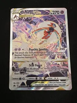 Pokemon Crown Zenith Deoxys VSTAR GG46/GG70 Galarian Gallery Ultra Rare Holo - Image 1