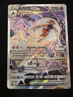 Pokemon Crown Zenith Deoxys VSTAR GG46/GG70 Galarian Gallery Ultra Rare Holo - Image 3