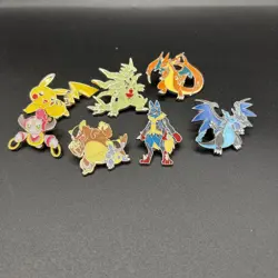 Official Pokemon Enamel Collector Pin Lot Charizard Pikachu New Condition! - Image 1