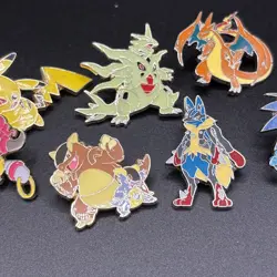 Official Pokemon Enamel Collector Pin Lot Charizard Pikachu New Condition! - Image 3