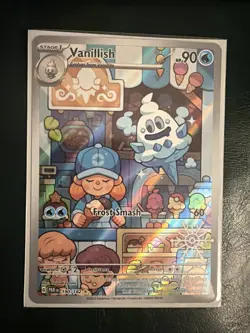 Pokemon TCG Vanillish Paradox Rift 190/182 Holo Illustration Rare Festive Stamp - Image 1