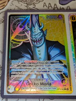 One Piece TCG OP-14 Gecko Moria Alt Art Leader + 4x OP14-104 SR Playset NM - Image 2