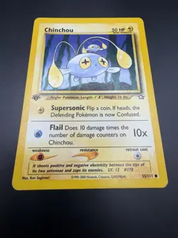 Chinchou 55/111 - 1st Edition - Neo Genesis Pokemon Card LIGHT PLAY - Image 5