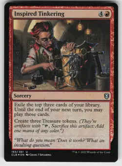 Inspired Tinkering Foil U Commander Legends: Battle for Baldur's Gate 183 MTG - Image 1