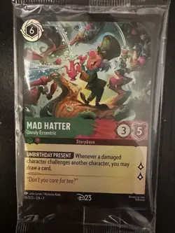 Disney Lorcana TCG - 16/D23 Mad Hatter - Unruly Eccentric - Foil Card - Image 1