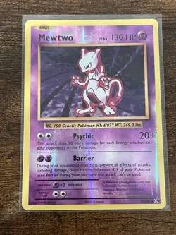 Pokemon Mewtwo 51/108 Evolutions Reverse Holo Rare English Card MP - Image 1