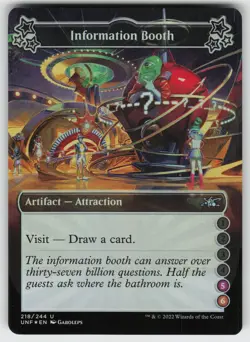 Information Booth (5-6) Foil U Unfinity 218 MTG - Image 1