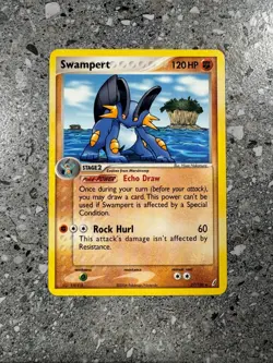 Pokemon TCG Cards Swampert 27/100 Crystal Guardians Rare NM - Image 1
