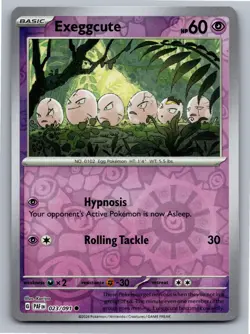 EXEGGCUTE 023/091 COMMON PALDEAN FATES POKEMON REVERSE HOLO NM - Image 1