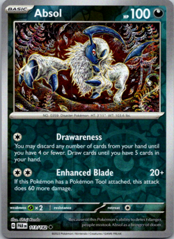 2023 Pokemon Paradox Rift Absol 113/182 Reverse Holo - Image 1