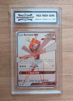 Pokemon Hidden Fates 2019 - Kartana GX SV73 - Supermanifest Pack Fresh Gem - Image 1