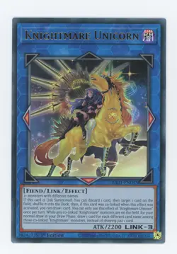Yugioh RA01-EN043 Knightmare Unicorn (alternate art) Ultra Rare 1st Ed NM/LP - Image 1
