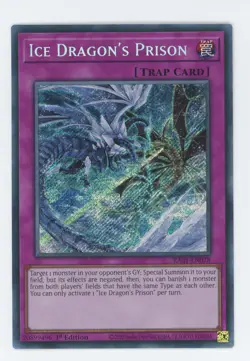 Yugioh RA01-EN078 Ice Dragon's Prison Secret Rare 1st Edition NM/LP - Image 1