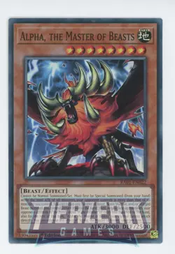 Yugioh RA01-EN022 Alpha, the Master of Beasts Super Rare 1st Edition NM/LP - Image 1