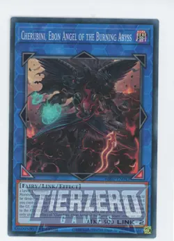 Yugioh RA01-EN042 Cherubini, Ebon Angel of the Burning Abyss Super Rare 1st NM - Image 1