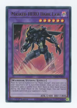 Yugioh RA01-EN025 Masked HERO Dark Law Ultra Rare 1st Edition NM/LP - Image 1