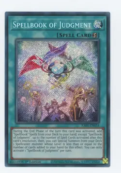 Yugioh RA01-EN054 Spellbook of Judgment Secret Rare 1st Edition NM/LP - Image 1